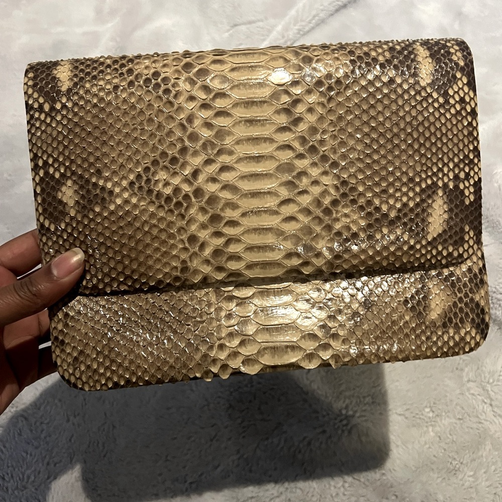 Stunning Hunting Season python clutch never used in mint condition